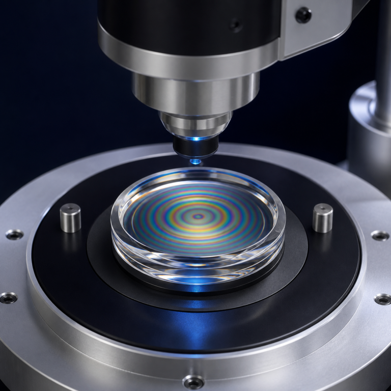 Interferometer measuring the optical quality of a clear ophthalmic lens